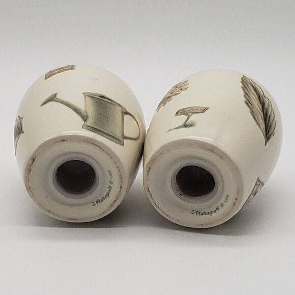 Pfaltzgraff Vintage 1996 Naturewood Pattern Stoneware Salt & Pepper Shaker Set - Picture 4 of 10